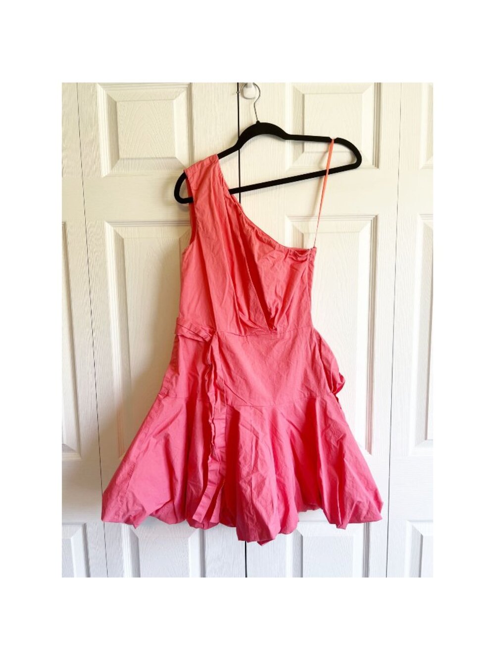Derek Lam Collective Coral Pink One Shoulder Puff Dress Women's Size 40, US 4